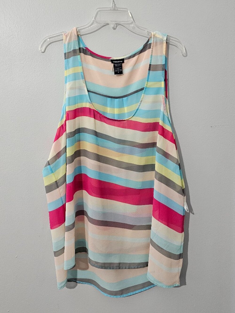Torrid 2X Pastel Striped Flowy Tank Top